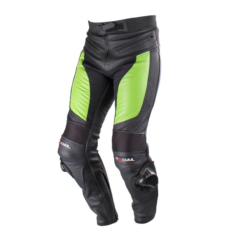 Pantaloni pentru motociclete Tschul M-60 negru-verde lichidare