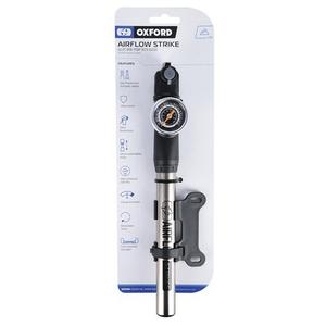 Mini-pompă Oxford Airflow Strike Strike cu indicator de presiune