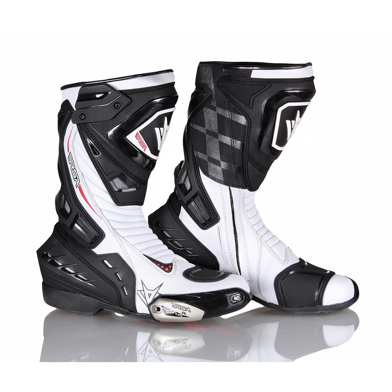 Ghete moto RSA GP-01 negru și alb
