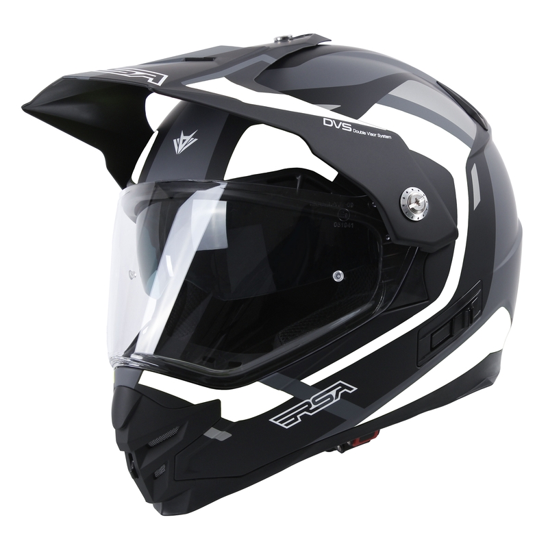 Cască moto enduro RSA MX-01 EVO negru-alb-gri lichidare