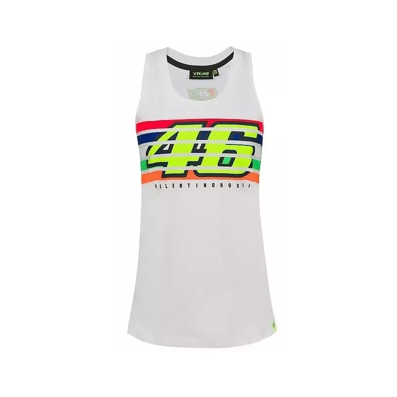Tricou pentru femei VR46 Valentino Rossi STRIPES alb