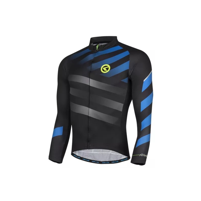 Tricou KELLYS Rival negru-albastru - mânecă lungă lichidare