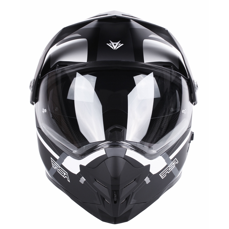 Cască moto enduro RSA MX-01 EVO negru-alb-gri lichidare