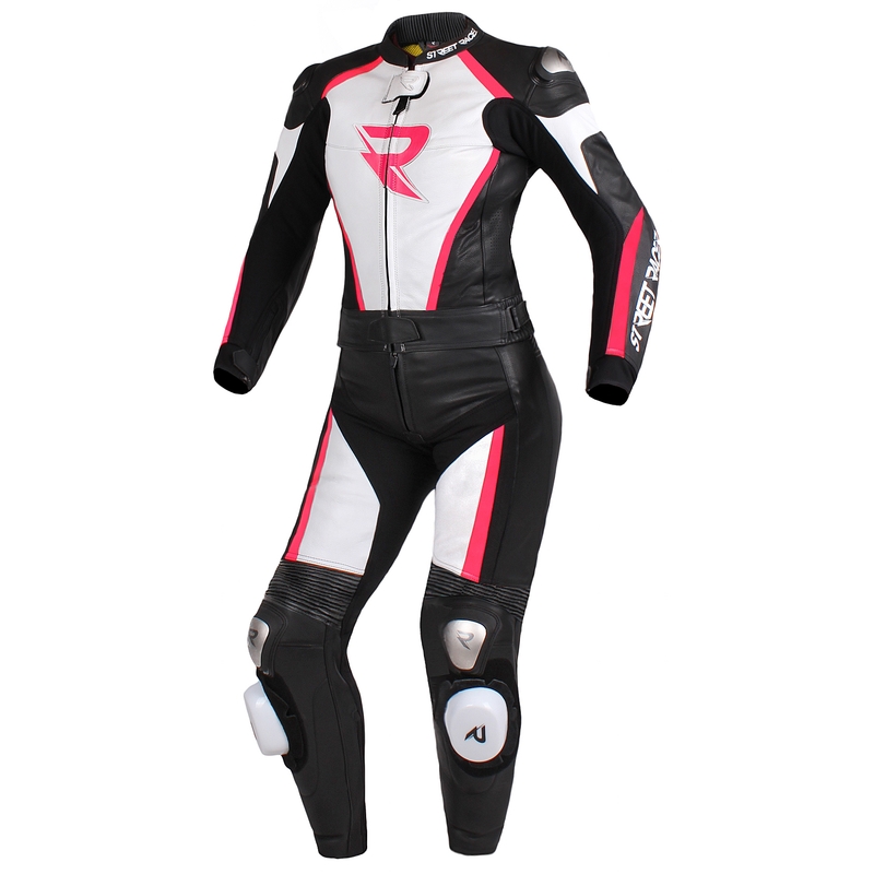Pantaloni pentru femei Street Racer Kiara negru-alb-roz fluorescent - calitate II