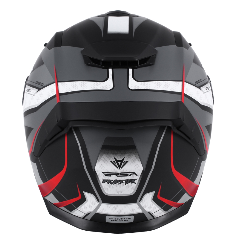 Cască moto integrală RSA Rapid gri-roșu lichidare