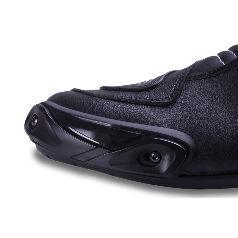 Ghete moto Street Racer Grid negru-alb