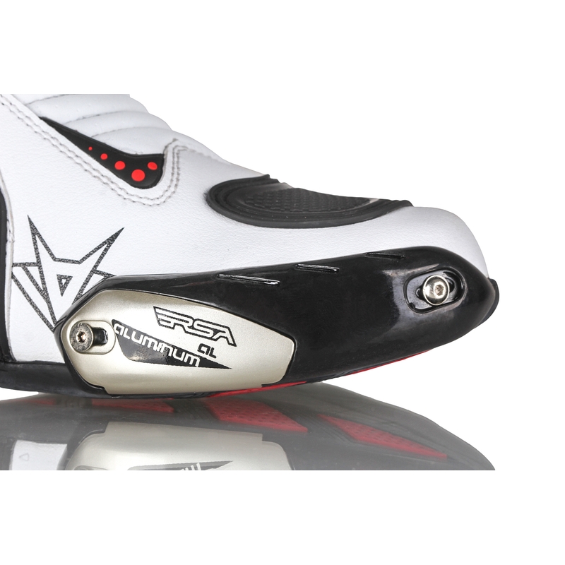 Ghete moto RSA GP-01 negru și alb