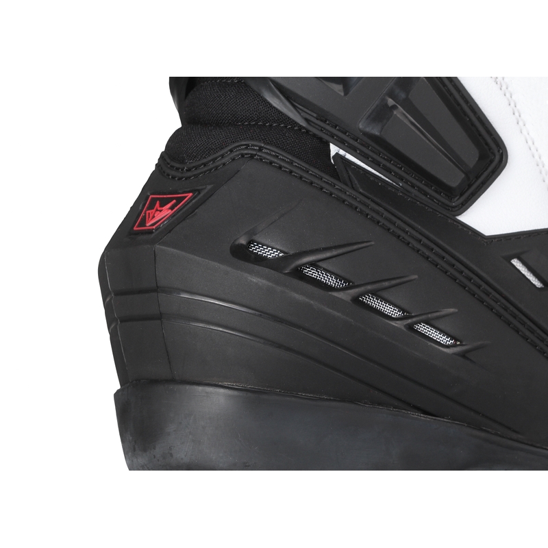 Ghete moto RSA GP-01 negru și alb