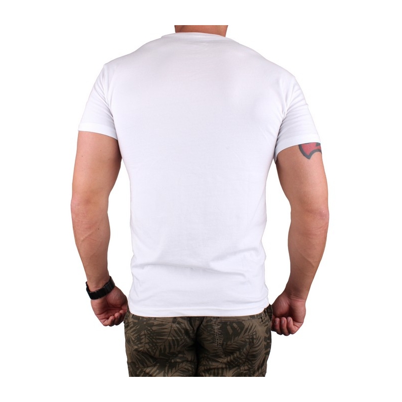 Tricou s motivem MotoZem Ride your life alb lichidare