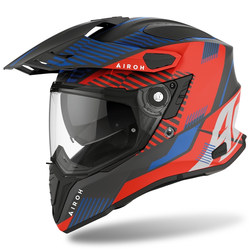 Cască de enduro Airoh Commander Boost 2022 albastru-roșu mat