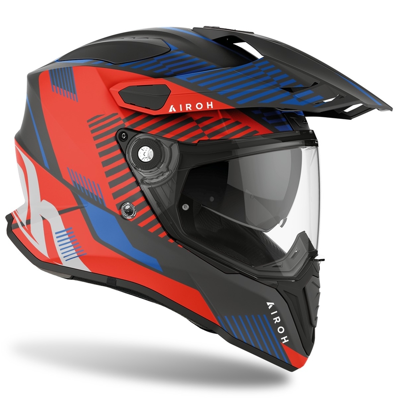 Cască de enduro Airoh Commander Boost 2022 albastru-roșu mat