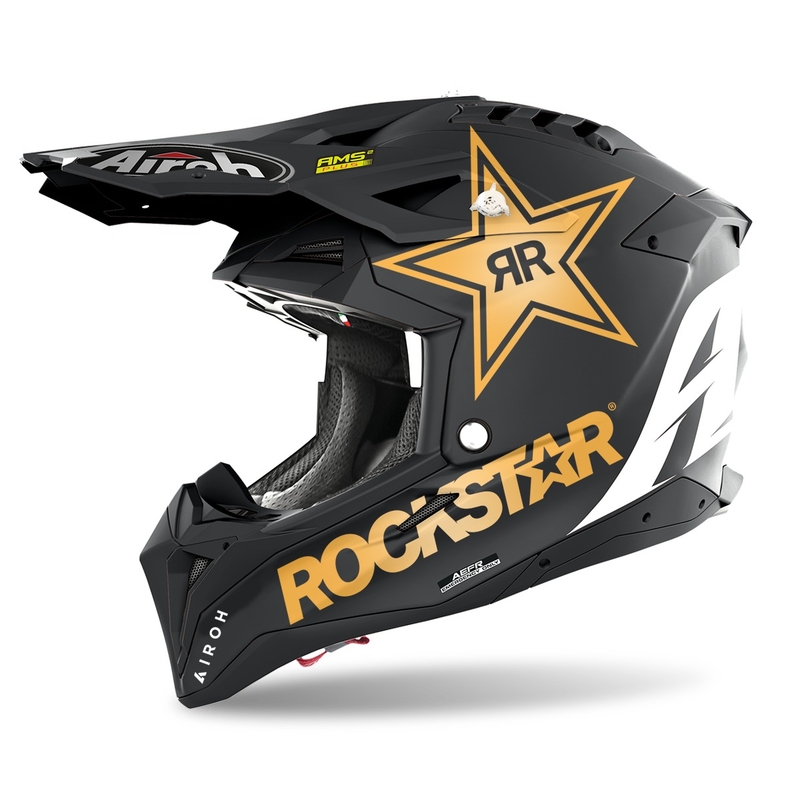 Cască de motocros Airoh Aviator 3.0 Rockstar 2022 negru mat lichidare