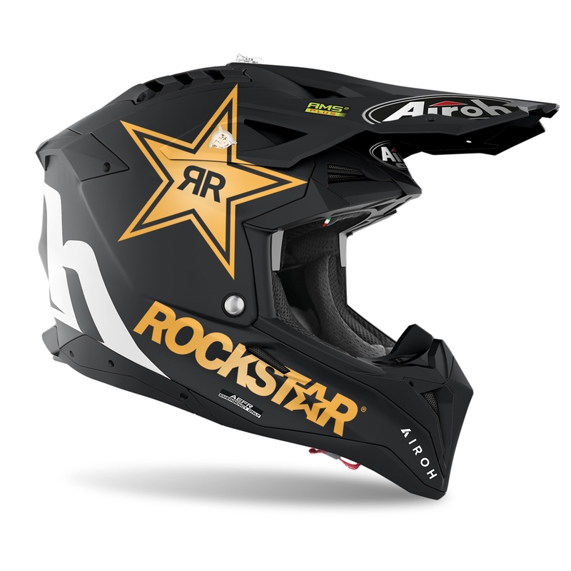 Cască de motocros Airoh Aviator 3.0 Rockstar 2022 negru mat lichidare