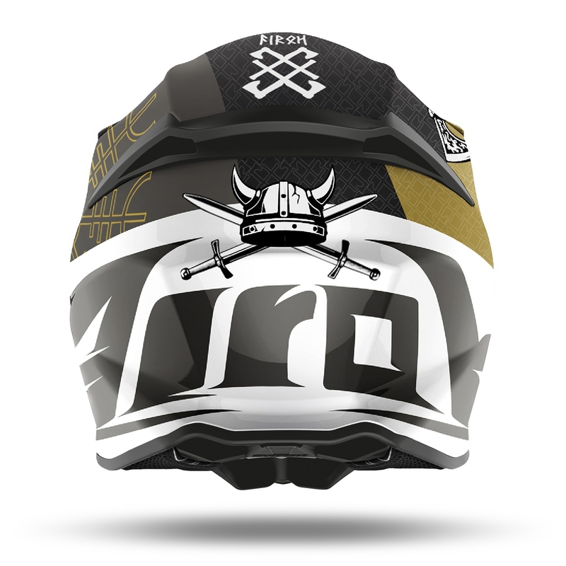 Cască de motocros Airoh Twist 2.0 Sword 2021 alb-auriu-gri lichidare