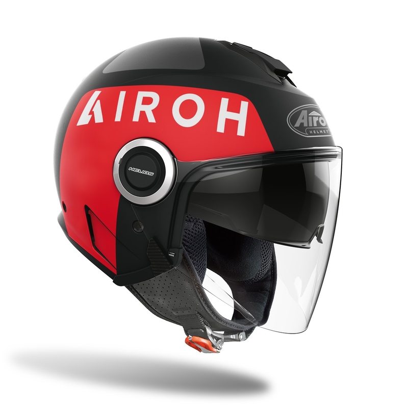 Cască de motocicletă deschisă Airoh Helios Up 2022 roșu-negru