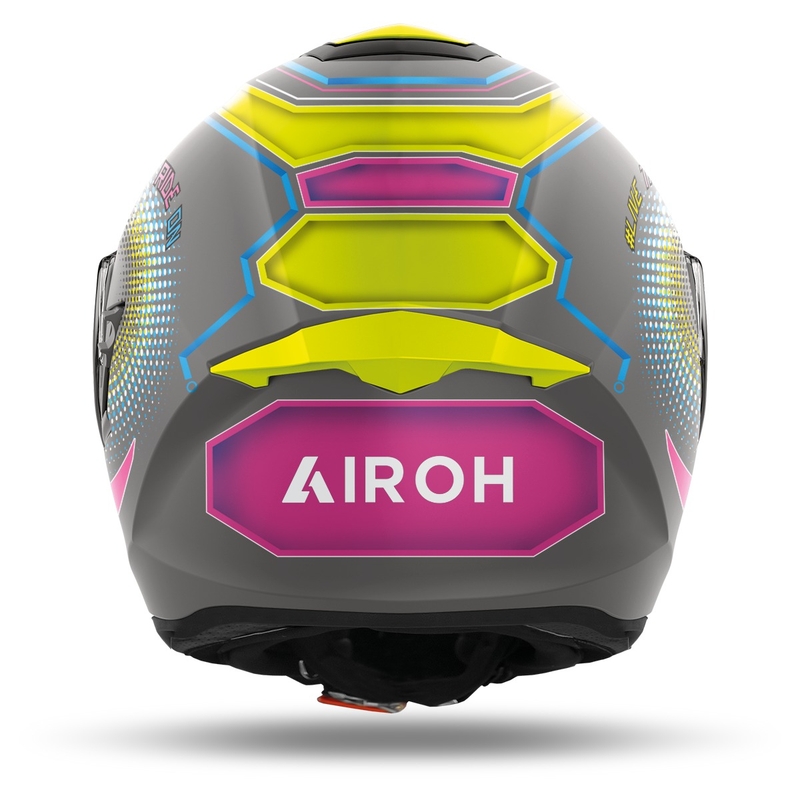 Cască de motocicletă integrală Airoh ST.501 Power 2022 gri-albastru-roz-galben-fluo mată lichidare