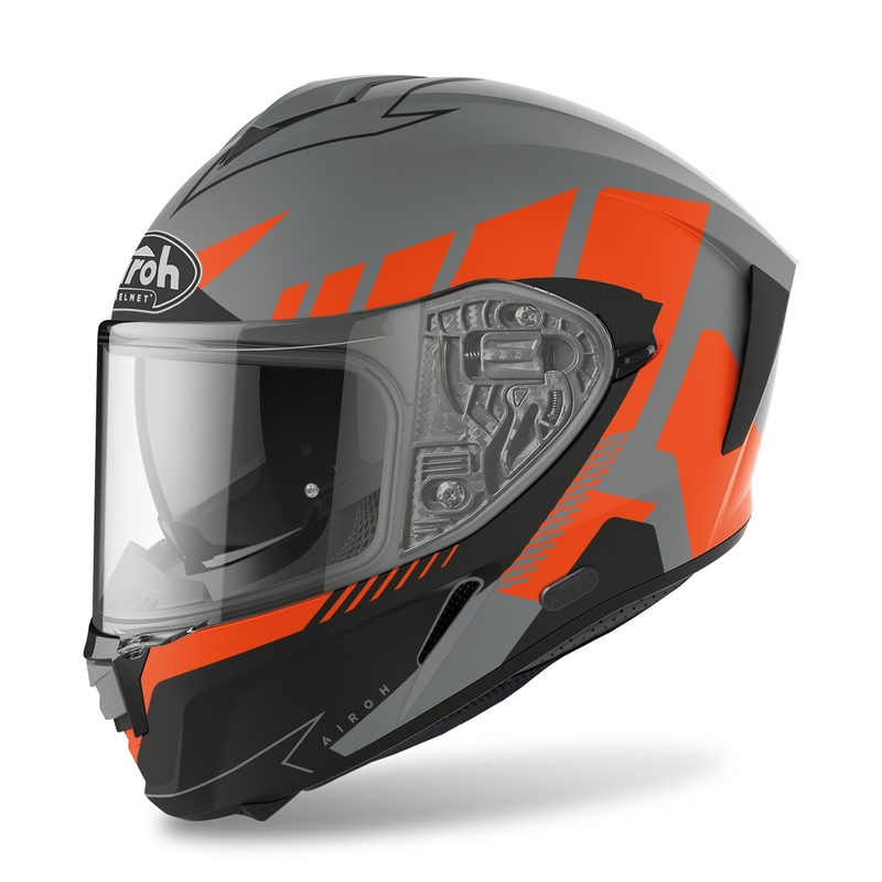 Cască de motociclist integrală Airoh Spark Rise 2022 portocalie mată Airoh Spark Rise 2022 lichidare