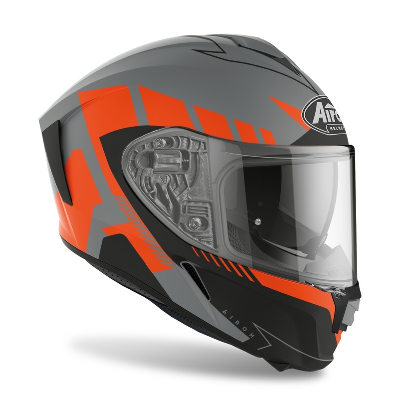 Cască de motociclist integrală Airoh Spark Rise 2022 portocalie mată Airoh Spark Rise 2022 lichidare