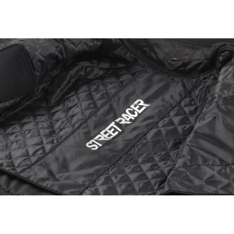 Geacă moto pentru femei Street Racer Elite negru-alb - calitate II