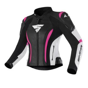 Geacă de motocicletă Shima Miura 2.0 pentru femei, negru, alb și roz