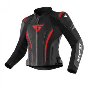 Jachetă de motocicletă Shima Miura 2.0 pentru femei, negru și roșu