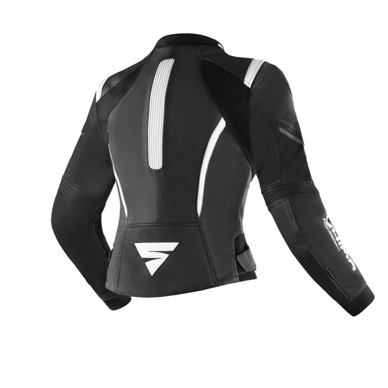 Jachetă de motocicletă Shima Miura 2.0 negru și alb pentru femei Shima Miura 2.0 negru și alb