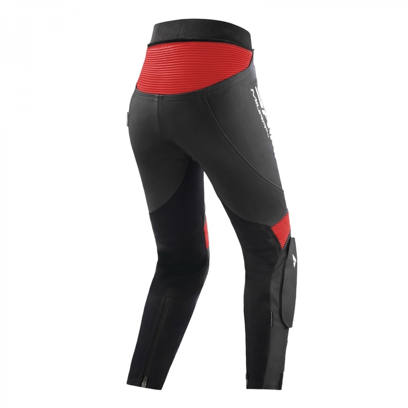 Pantaloni moto Shima Miura 2.0 negru/roșu pentru femei Shima Miura 2.0 negru/roșu