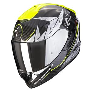 Cască integrală de motocicletă Scorpion EXO-1400 Carbon Air Aranea negru-galben-fluo