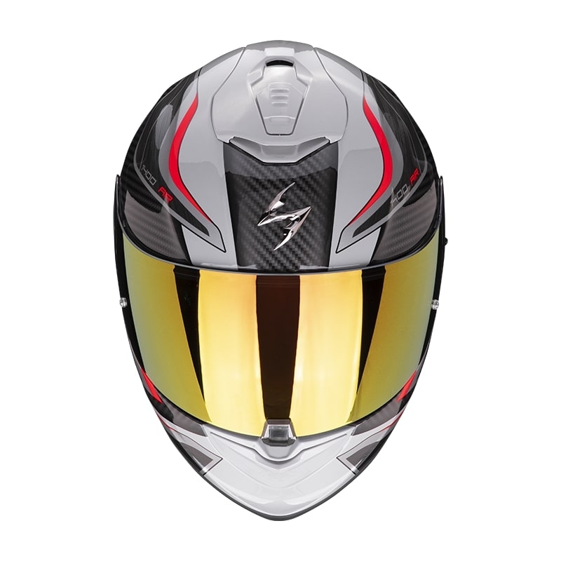 Cască integrală de motocicletă Scorpion EXO-1400 Air Attune gri-negru-roșu lichidare