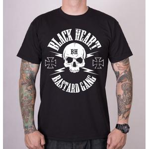 Tricou pentru bărbați Black Heart Bastard Skull negru