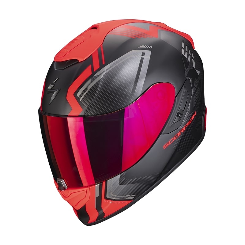 Cască integrală pentru motociclete Scorpion EXO-1400 Air Corsa negru-roșu mat