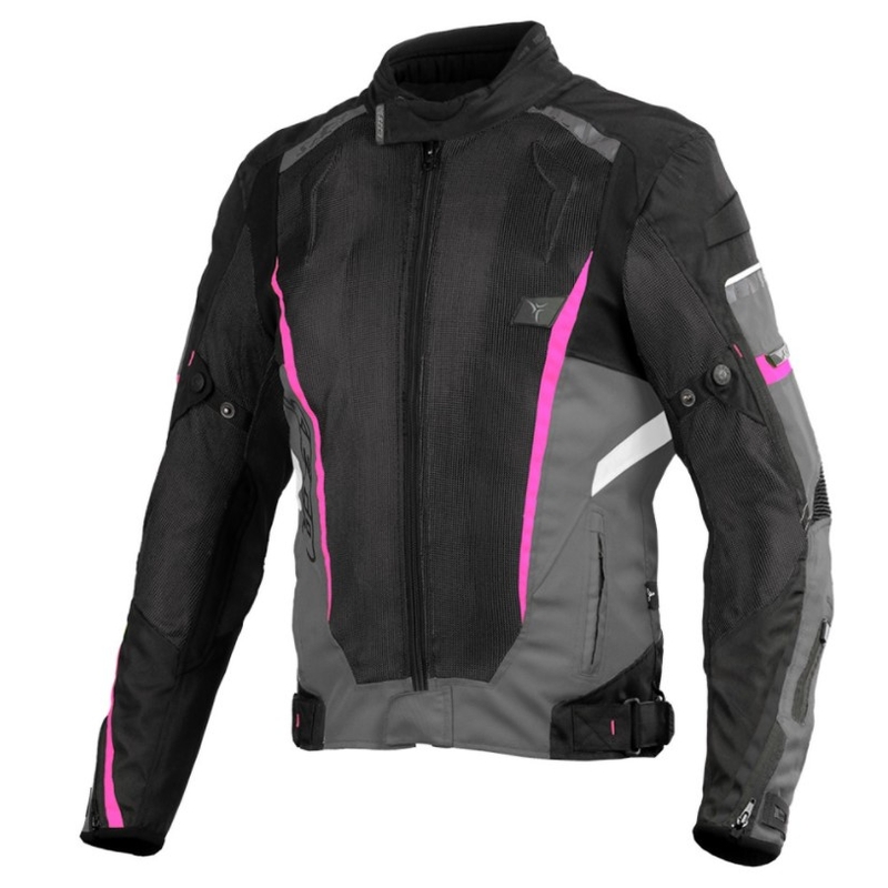 Jachetă de motocicletă pentru femei SECA Airflow II negru și roz lichidare