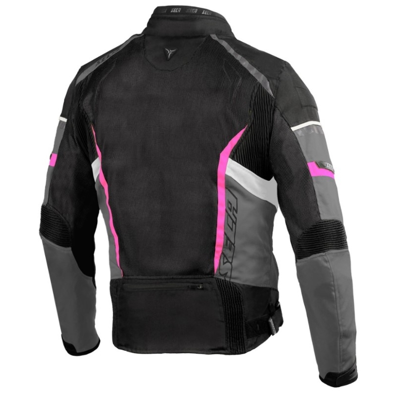 Jachetă de motocicletă pentru femei SECA Airflow II negru și roz lichidare