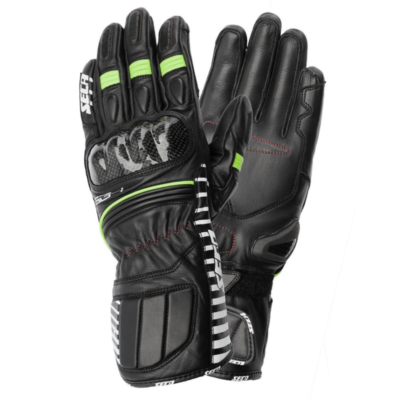 Mănuși pentru motociclete SECA Mercury IV negru-galben-fluo lichidare