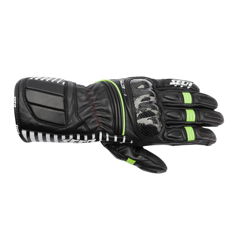 Mănuși pentru motociclete SECA Mercury IV negru-galben-fluo lichidare
