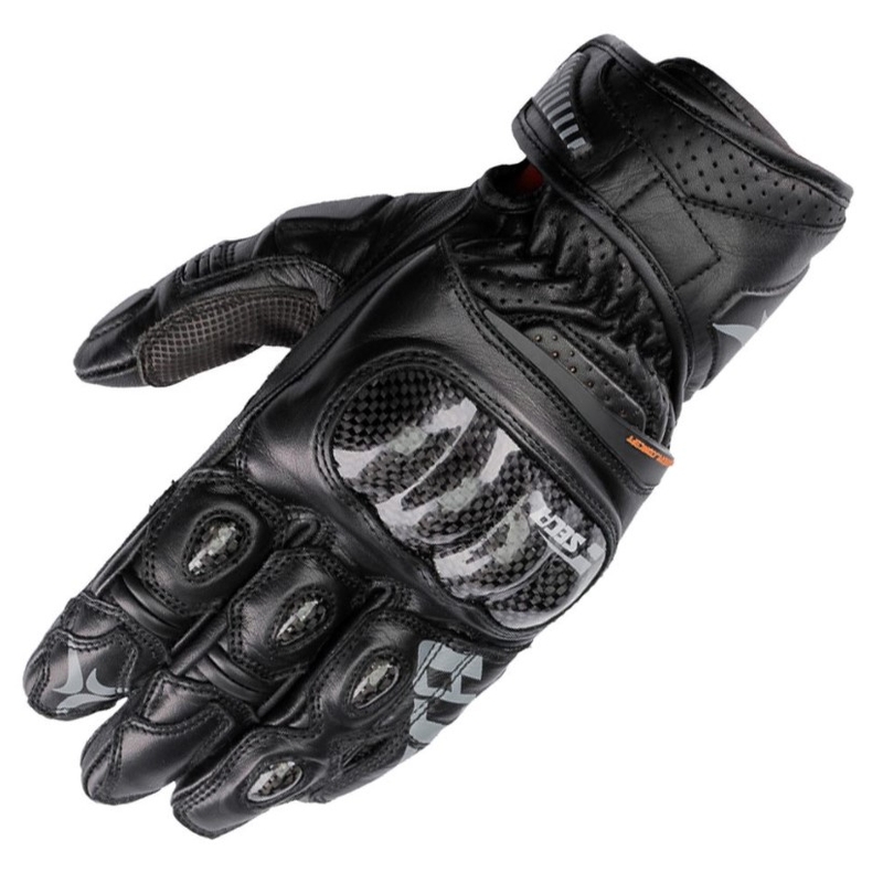 Mănuși pentru motociclete SECA Trackday Short negru