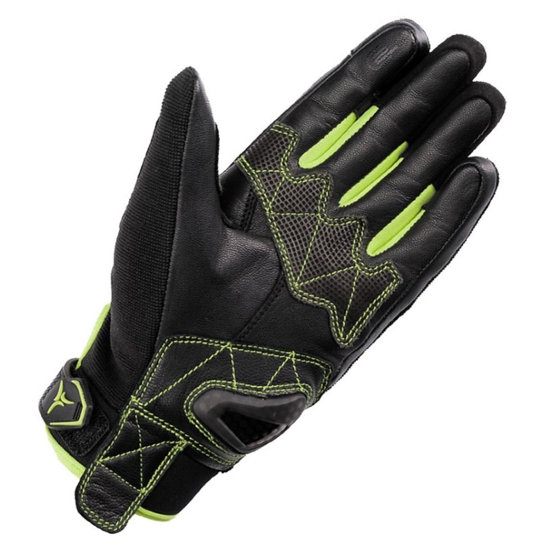 SECA X-Stretch Black-Yellow Fluo Mănuși de motocicletă Black-Yellow Fluo lichidare
