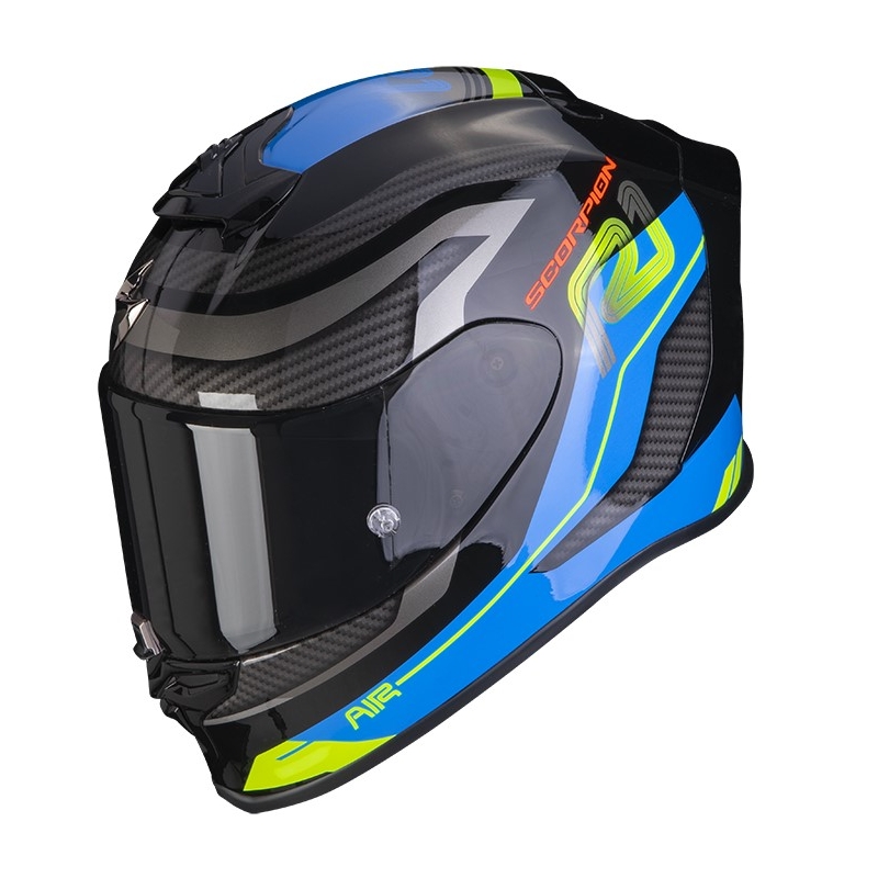 Cască integrală pentru motociclete SCORPION EXO-R1 AIR VATIS negru-albastru