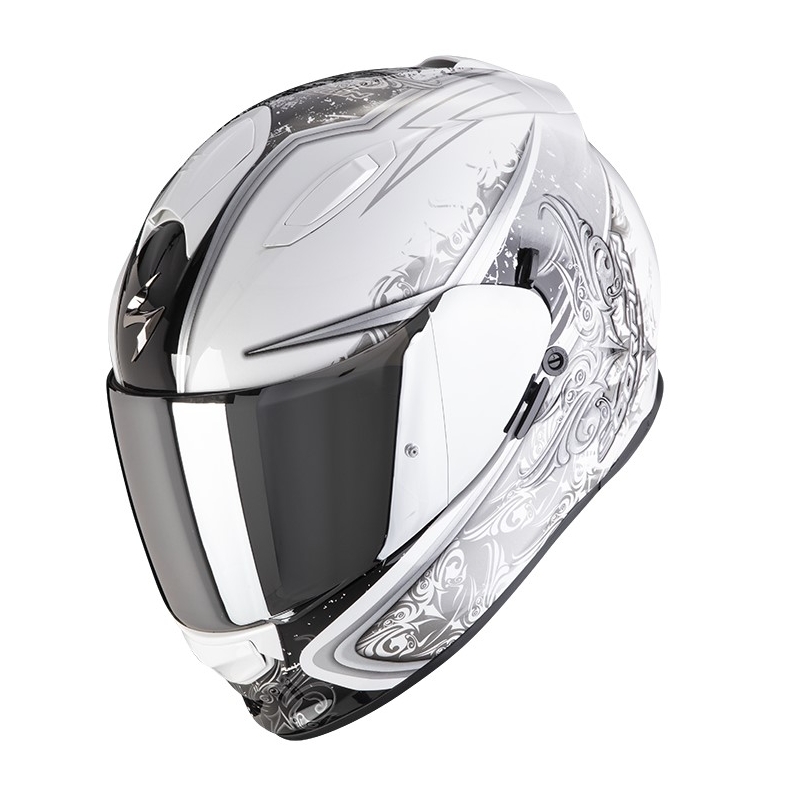 Cască integrală pentru motociclete SCORPION EXO-491 RUN alb-negru