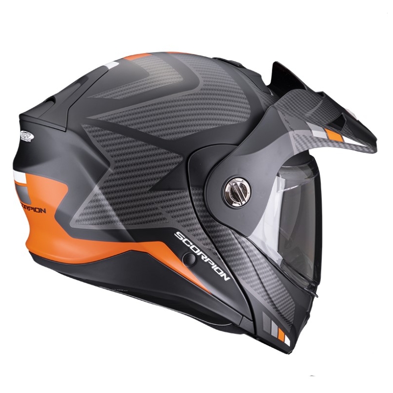 Cască de motocicletă SCORPION ADX-2 CAMINO negru-argintiu-portocaliu lichidare