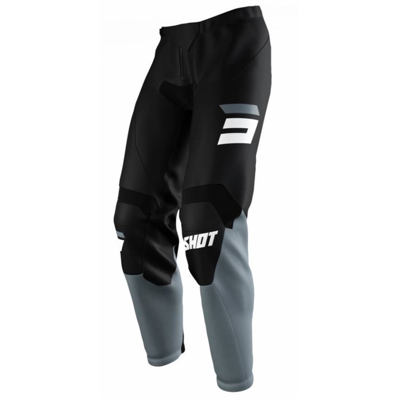 Pantaloni Motocross Shot Raw Burst gri și negru lichidare