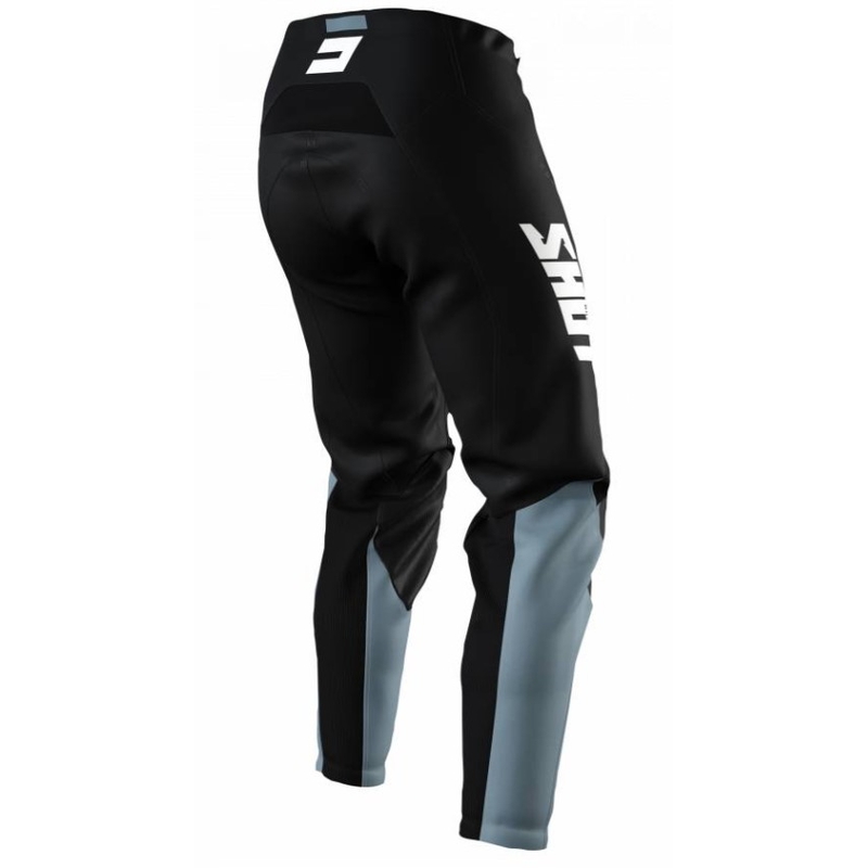 Pantaloni Motocross Shot Raw Burst gri și negru lichidare