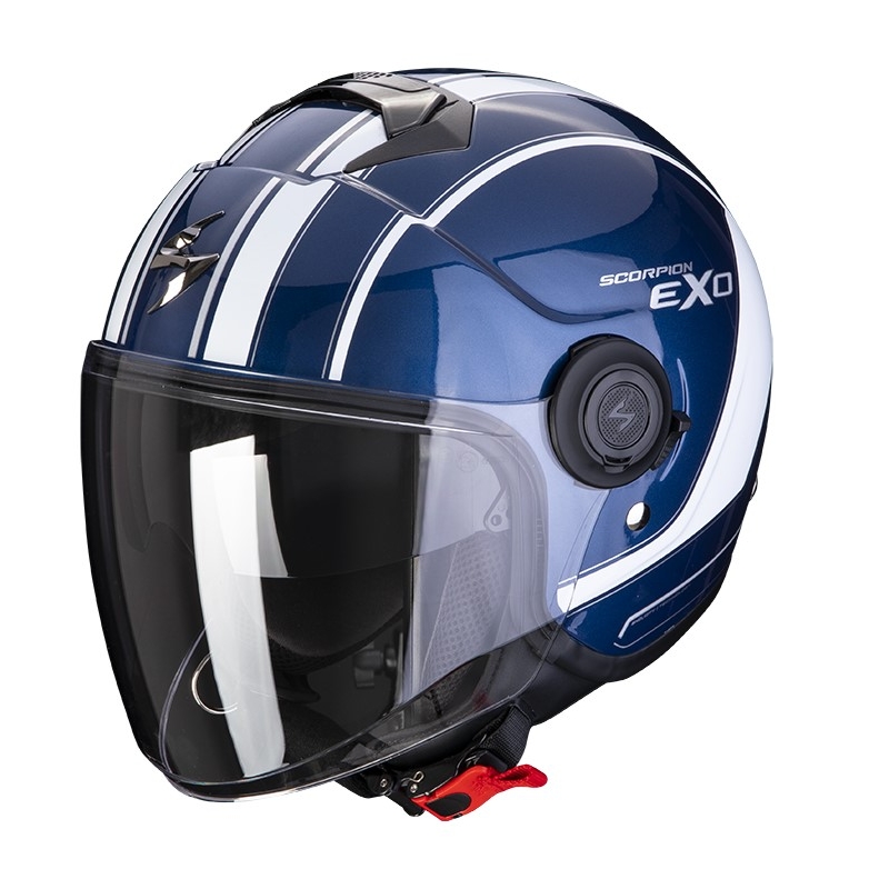 Cască de motocicletă deschisă SCORPION EXO-CITY SCOOT albastru închis-albastru