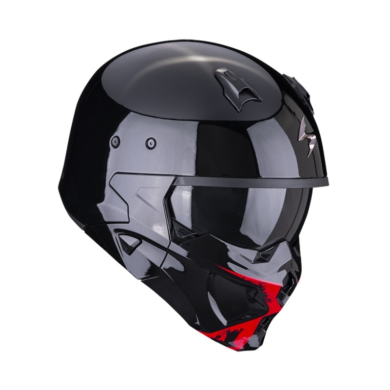 Cască de motocicletă SCORPION COVERT-X TANKER negru-roșu