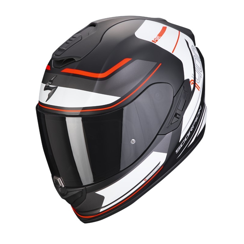 Cască de motocicletă integrală SCORPION EXO-1400 AIR VITTORIA negru mat și alb lichidare
