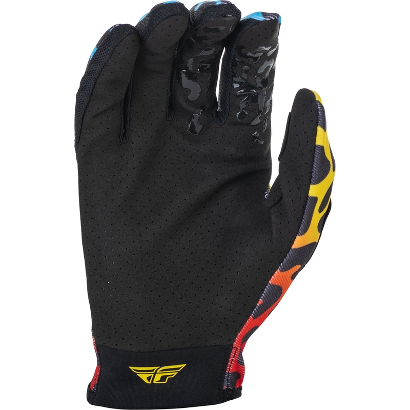 Mănuși de motocross FLY Racing Lite SE 2022 roșu-galben-albastru lichidare