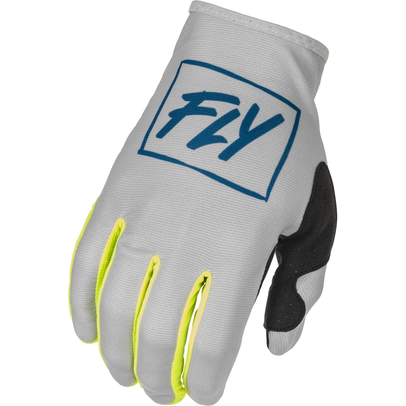 Mănuși de motocros FLY Racing Lite 2022 gri-albastru-galben-fluo