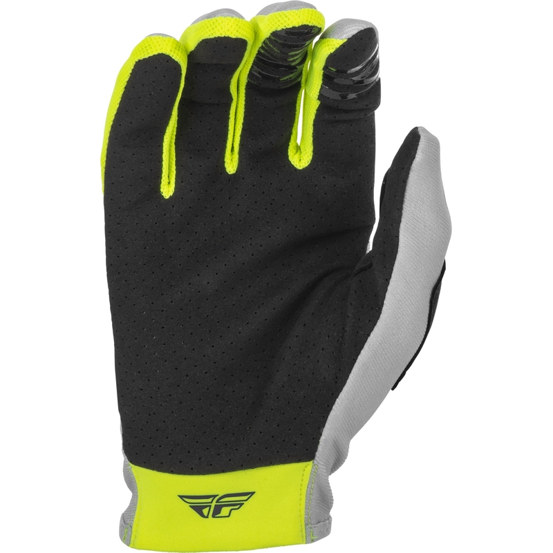 Mănuși de motocros FLY Racing Lite 2022 gri-albastru-galben-fluo