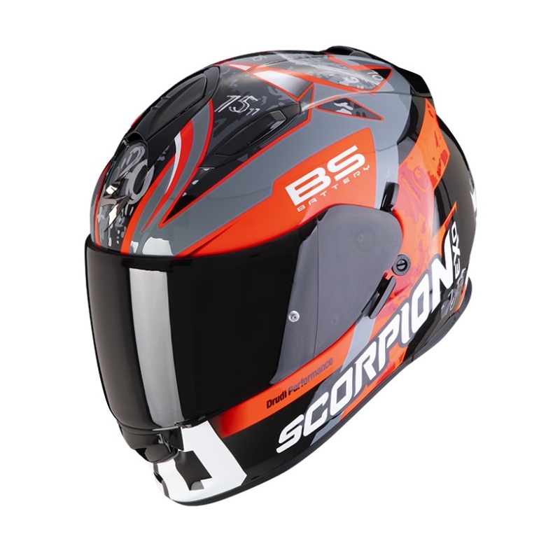 Cască integrală Scorpion EXO-491 FABIO QUARTARARO REPLICA portocaliu-gri-negru