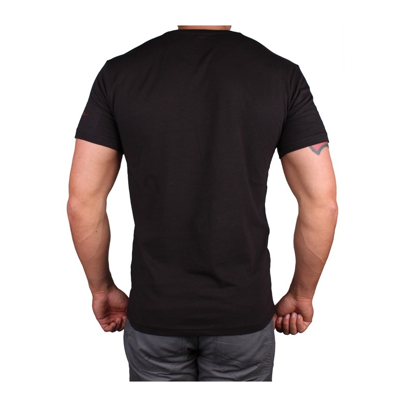 Tricou s motivem MotoZem Ready to race negru lichidare